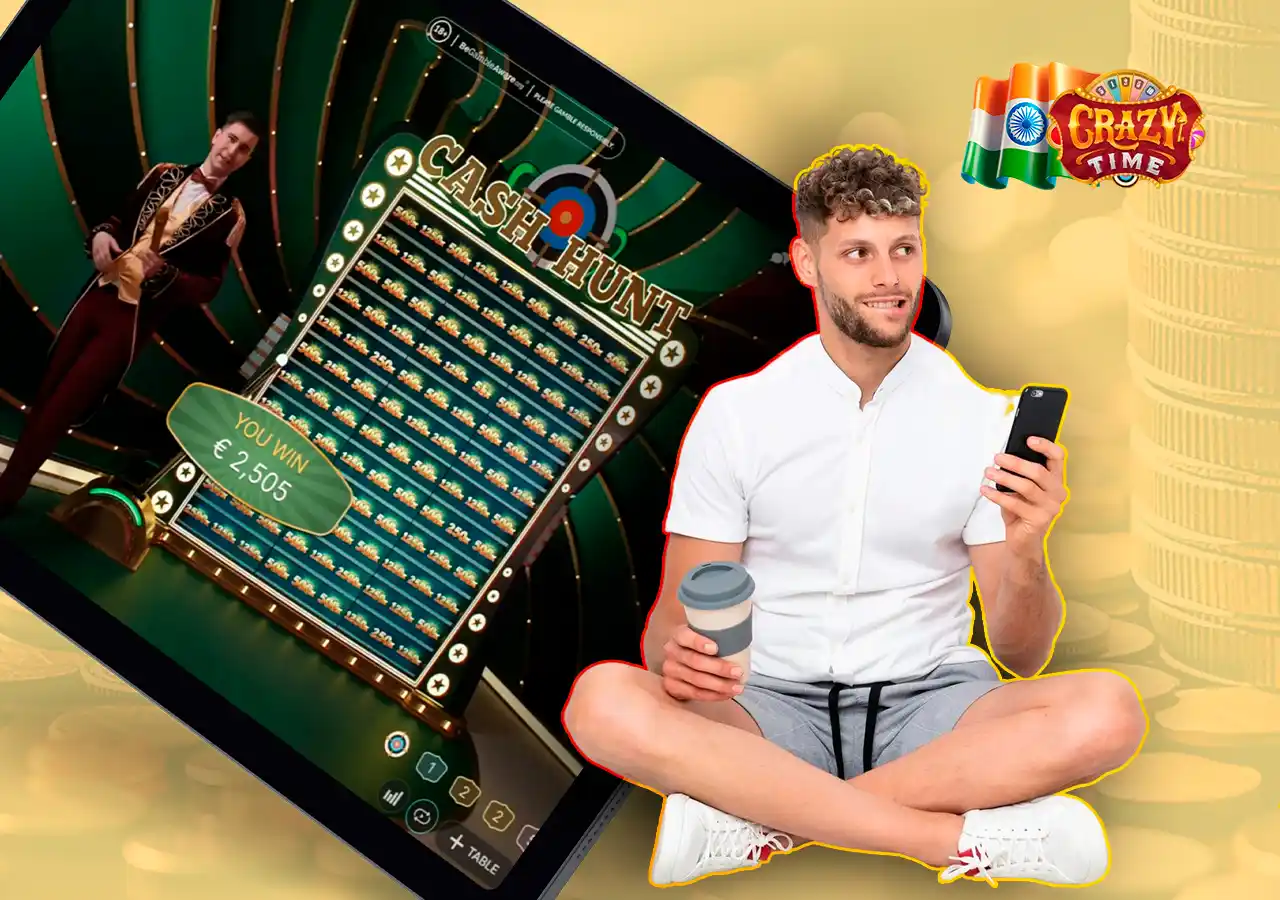 Demo online casino games and the person playing the game on a cell phone