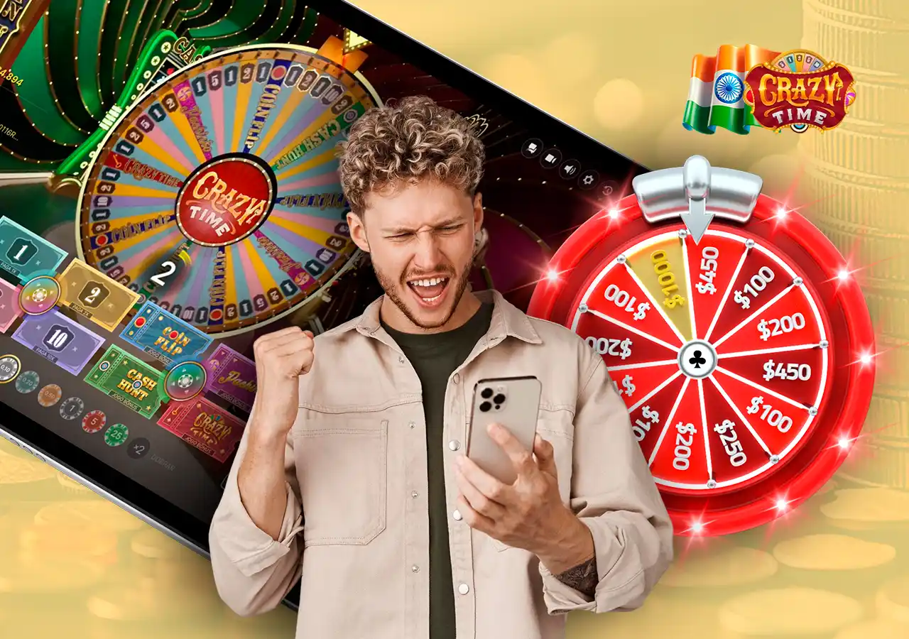 The Joyful Man game wheel and screenshot of the Crazy Time game are shown here.