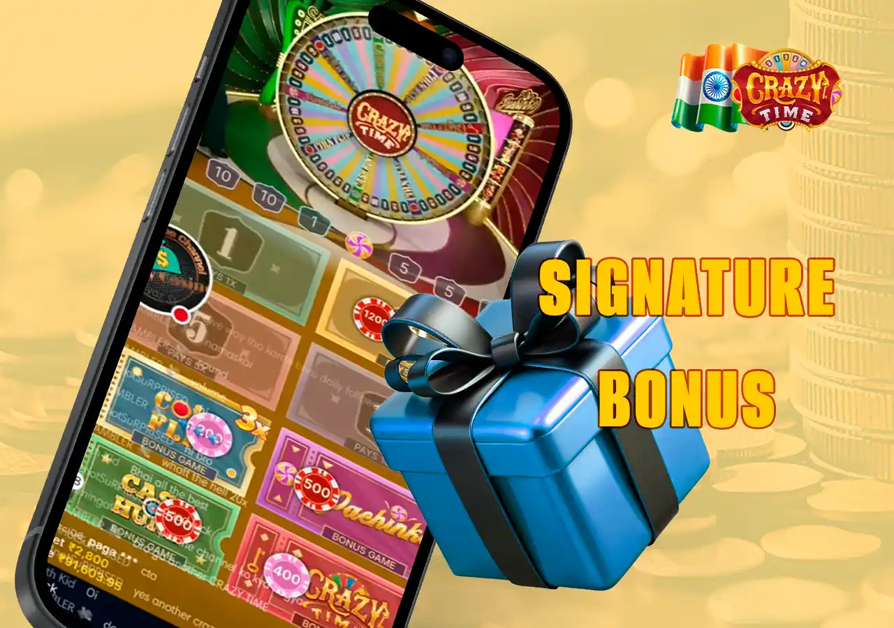 Crazy Time signature bonus round with massive multipliers