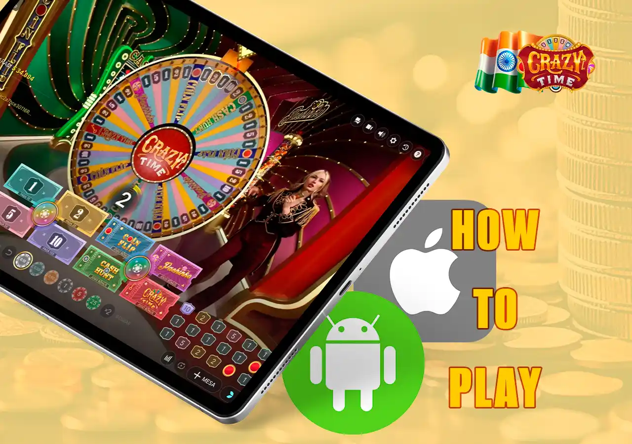 How to play Crazy Time in the mobile app