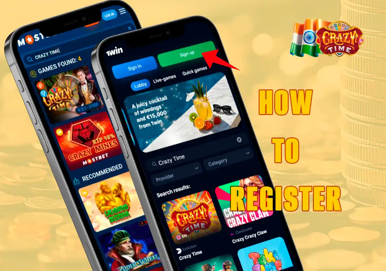 How to register an account in the online casino mobile application